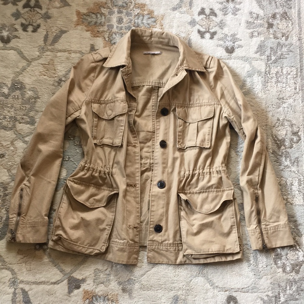 GAP khaki sailcloth peacoat in sz S